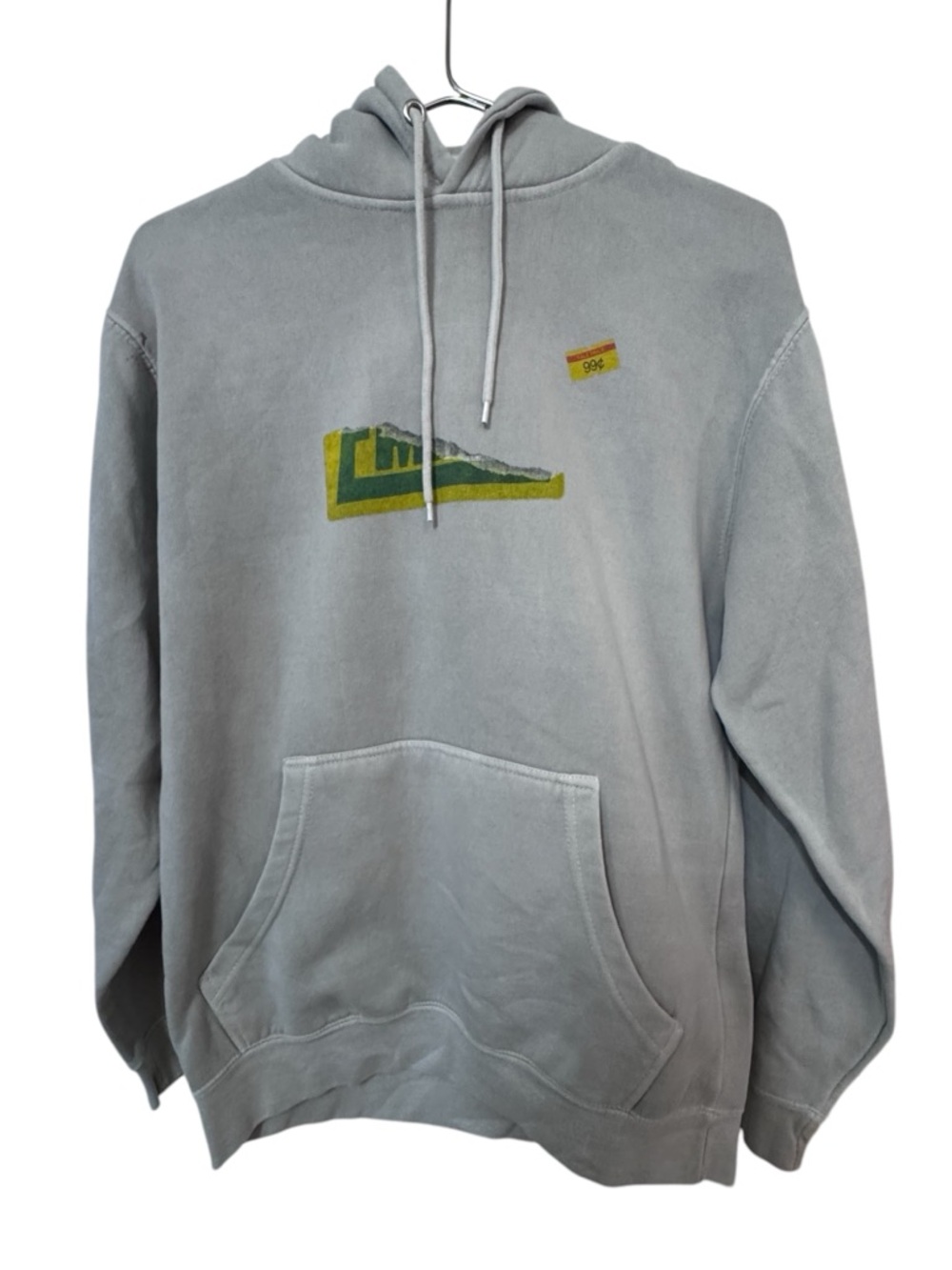 Emma Chamberlin Gray Pullover Hoodie 99 Cents Logo High End Streetwear Men’s M